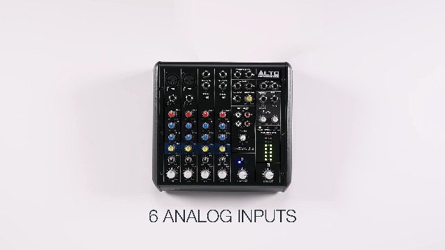 Alto TrueMix 600 Audio Mixer with 2 XLR Mic Ins, USB Audio